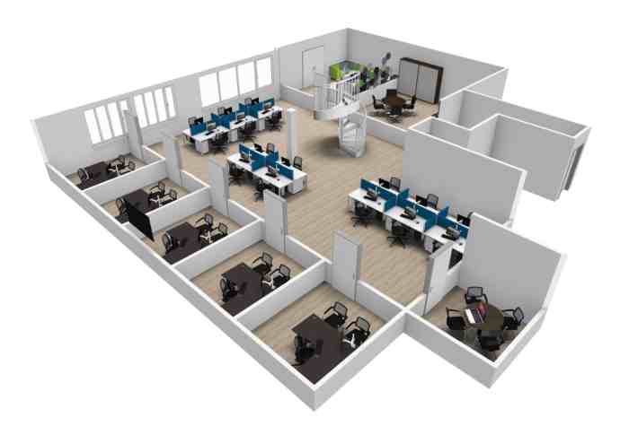 Desain ruang kantor ukuran 4x4