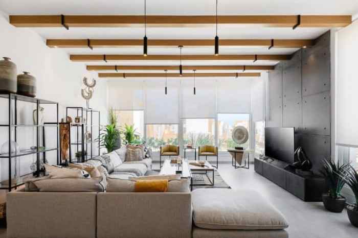 Long living room solutions style layout